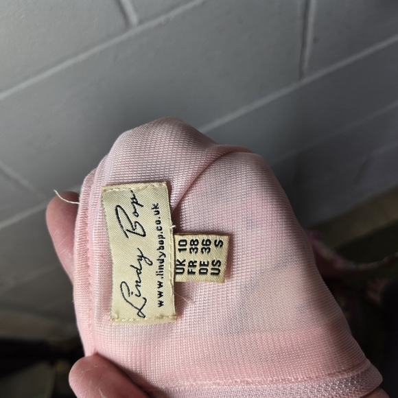 Lindy Bop Pink Floral Sleeveless Pinup Retro Cottagecore Coquette Dress Vlv - Picture 2 of 6